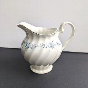 Johnson Brothers Charmain Elegant White & Blue Floral Creamer Snowhite Regency